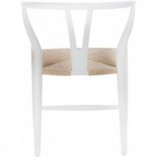 Krzesło drewniane skandynawskie Wicker - D2 Design | Białe