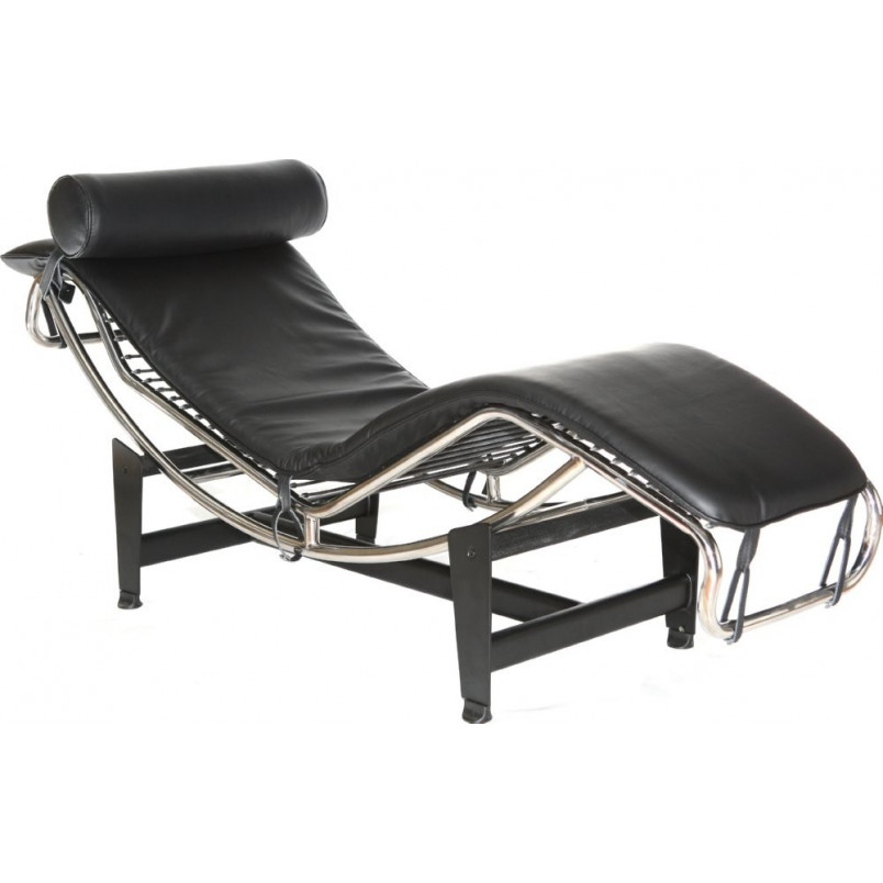 Leżanka designerska LC4 skóra czarna | D2 Design