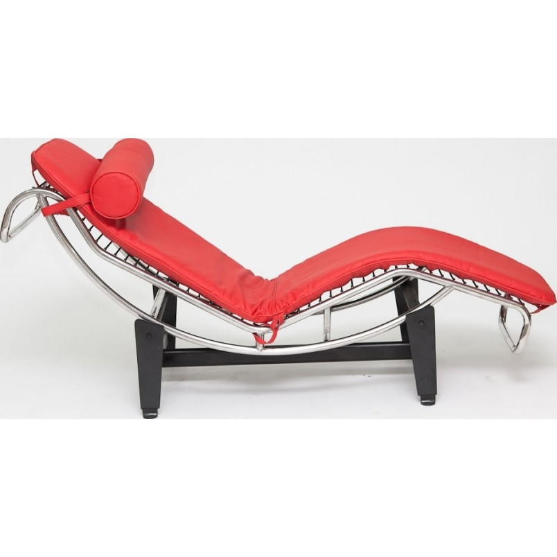 Leżanka designerska LC4 czerwona skóra | D2 Design