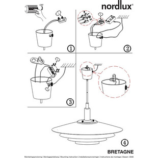 Lampa wisząca nowoczesna biała Nordlux Bretagne 38cm - Sklep Lamp