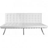 Sofa skórzana biała 2-os. D2.Design | Elegancki Design