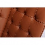 Sofa skórzana pikowana 2-os. BA2 | D2.Design - Brązowa