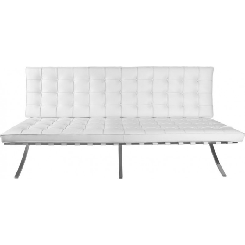Sofa skórzana biała 3-os. BA3 D2.Design | Luksus i styl