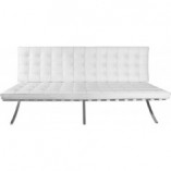 Sofa skórzana biała 3-os. BA3 D2.Design | Luksus i styl