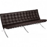 Sofa skórzana 3-os. BA3 | D2.Design - Brązowa, Pikowana