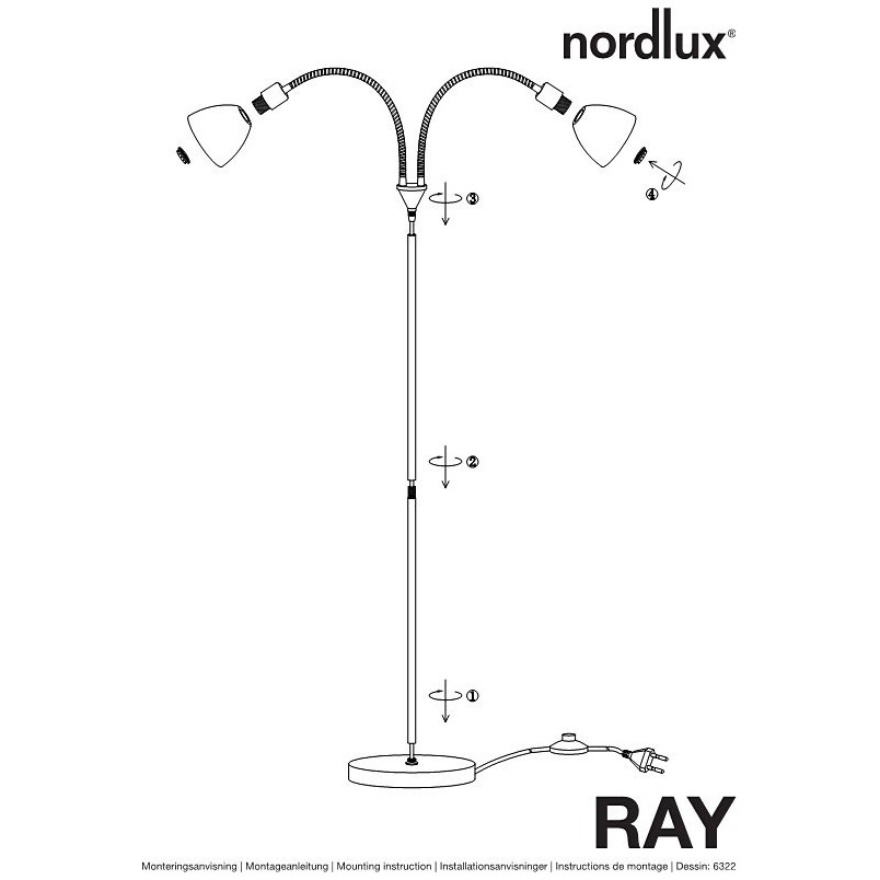 Lampa podłogowa Ray | Nordlux - Elegancki design i jakość