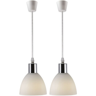 Lampa wisząca szklana 2 punktowa Ray Chrom marki Nordlux