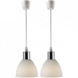 Lampa wisząca Ray Nordlux | Szkło chrom, 2 punkty - Sklep Lamp
