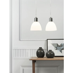 Lampa wisząca szklana 2 punktowa Ray Chrom marki Nordlux