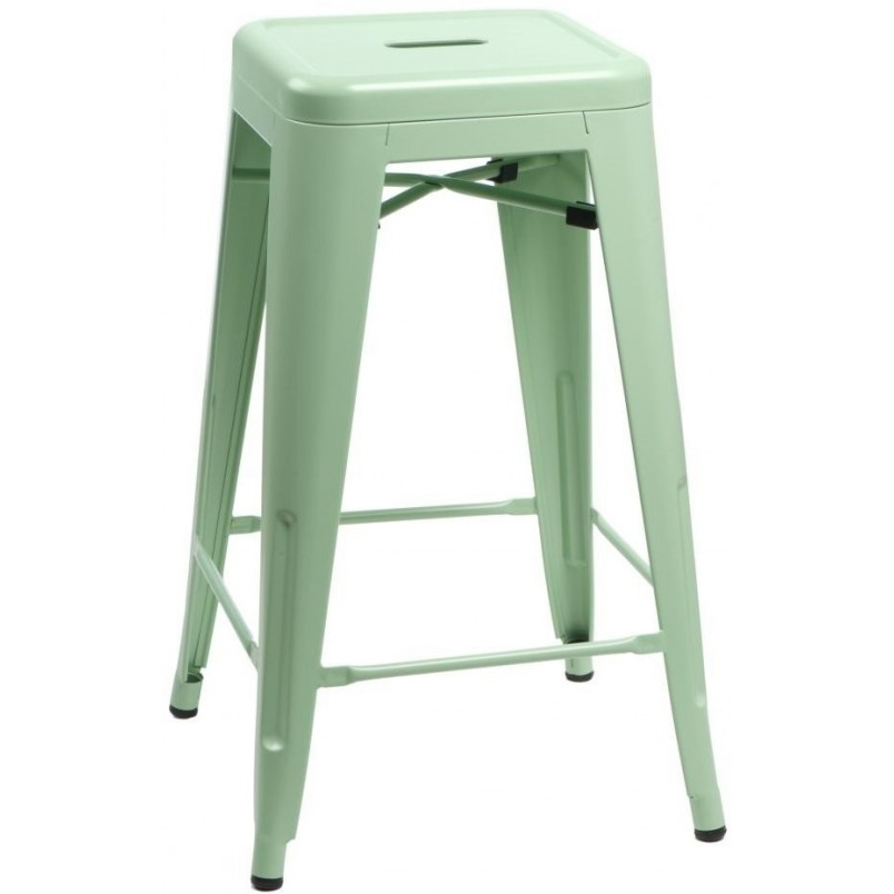 Stołek barowy metalowy Paris zielony | D2 Design