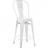 Krzesło barowe Paris Back białe | D2 Design - Komfort i styl
