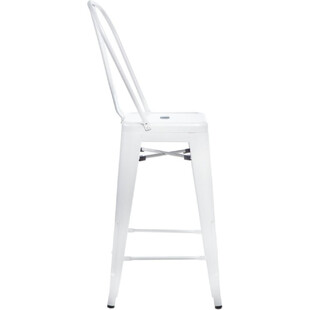 Krzesło barowe Paris Back białe | D2 Design - Komfort i styl