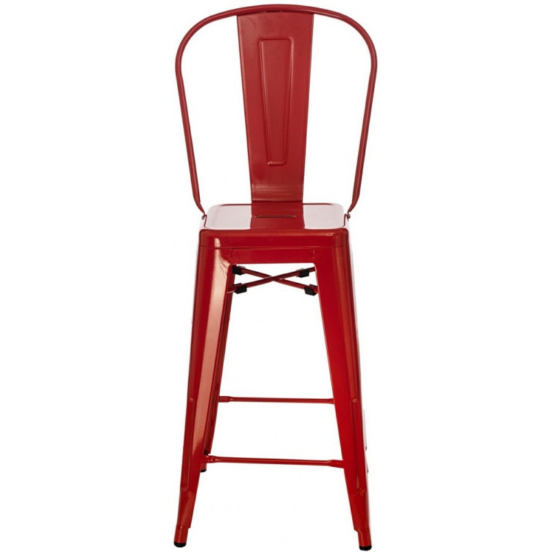 Krzesło barowe Paris czerwone | Metalowe | D2.Design