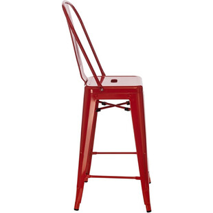 Krzesło barowe Paris czerwone | Metalowe | D2.Design