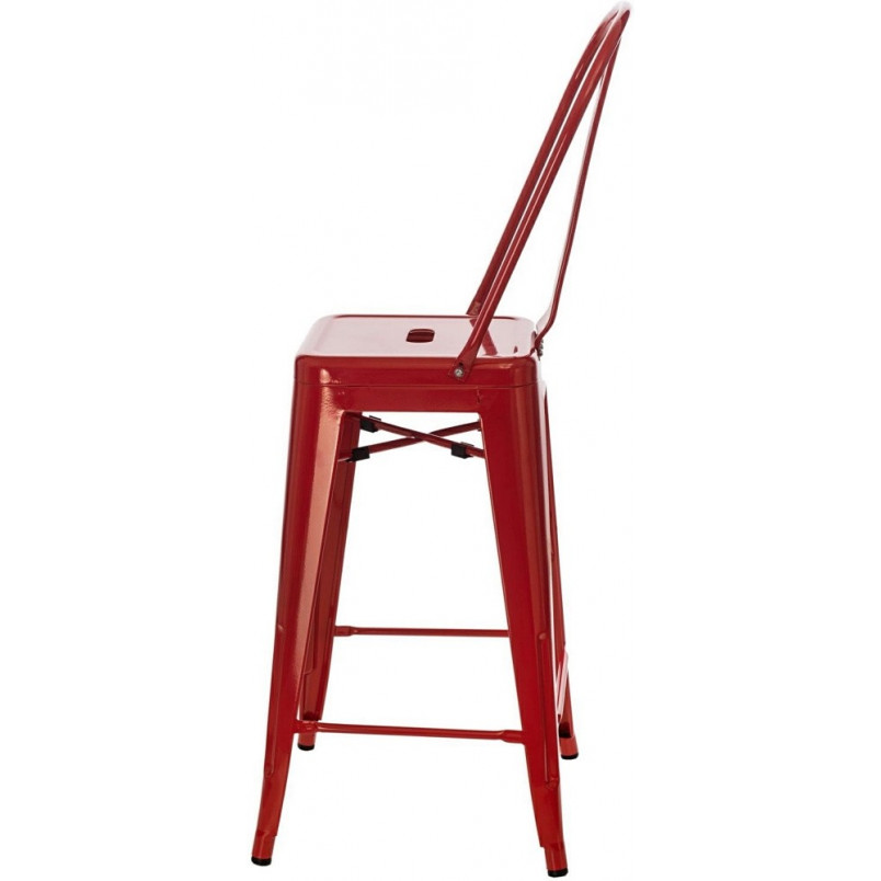 Krzesło barowe Paris czerwone | Metalowe | D2.Design