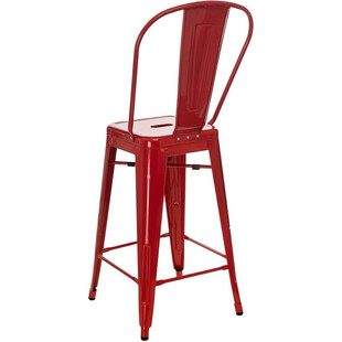 Krzesło barowe Paris czerwone | Metalowe | D2.Design
