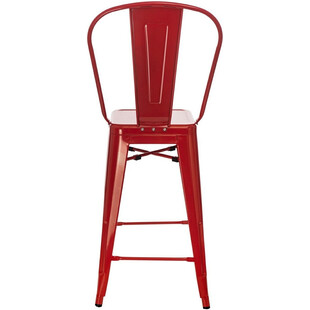 Krzesło barowe Paris czerwone | Metalowe | D2.Design