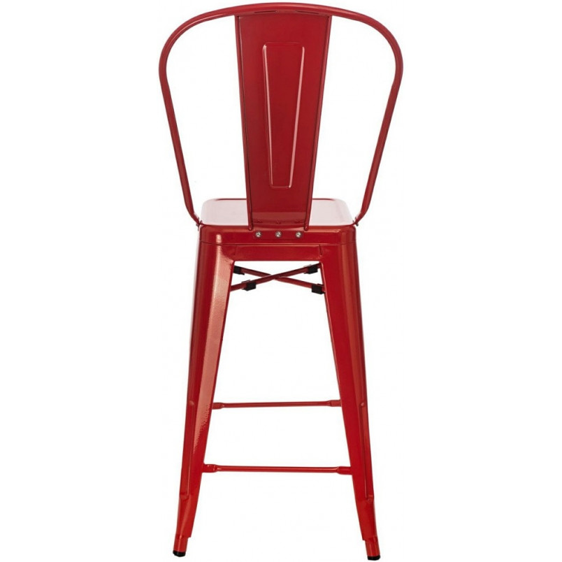 Krzesło barowe Paris czerwone | Metalowe | D2.Design