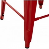 Krzesło barowe Paris czerwone | Metalowe | D2.Design