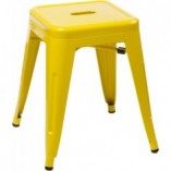 Taboret metalowy Paris żółty | D2.Design - Stylowy stołek
