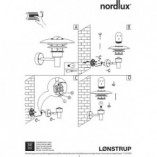 Kinkiet ogrodowy Lonstrup Nordlux | Stal galwanizowana, IP44