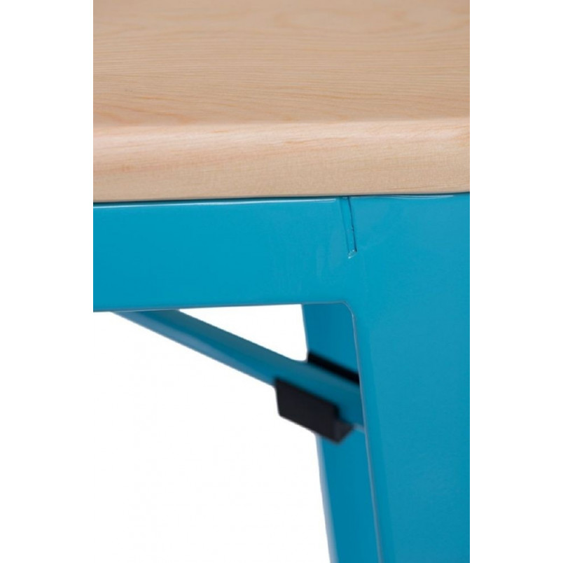 Hoker metalowy Paris Wood | Niebieski/Sosna | D2.Design