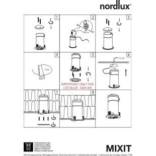 Oprawa Mixit IP23 Nordlux - Stal Szczotkowana | Downlight GU10