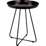Stolik metalowy Rod czarny Nordifra - Elegancki design
