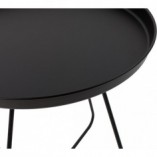 Stolik metalowy Rod czarny Nordifra - Elegancki design