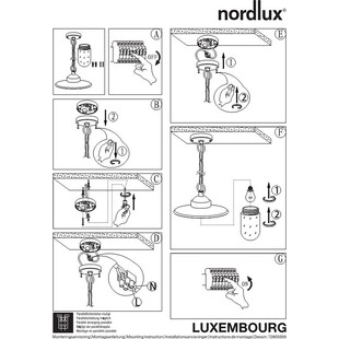 Lampa Ogrodowa Wisząca Luxembourg Rdzawa | Nordlux