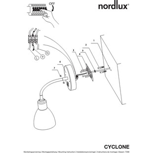 Kinkiet regulowany Cyclone biały | Nordlux - Sklep z Lampami