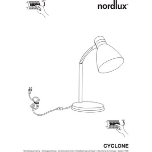 Lampa biurkowa Cyclone biała | Nordlux - Regulowana