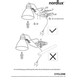 Lampka klipsowa Cyclone biała | Nordlux - Oświetlenie LED