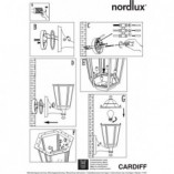 Kinkiet zewnętrzny retro Cardiff czarny - Nordlux | Oświetlenie