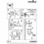 Kinkiet zewnętrzny Nordlux Cardiff - Retro, czarny | Sklep z lampami