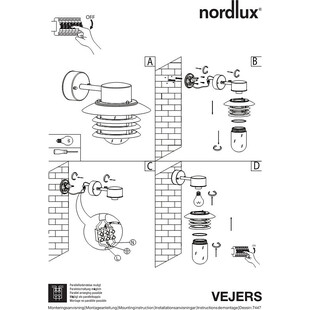 Kinkiet ogrodowy Vejers Down czarny Nordlux | Sklep z lampami