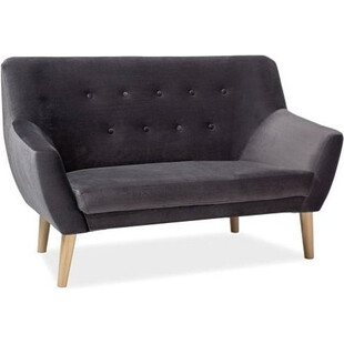 Sofa welurowa 2 osobowa Nordic Velvet szara Signal | Sklep Signal