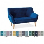 Sofa welurowa 2 osobowa Nordic Velvet szara Signal | Sklep Signal