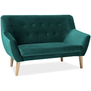 Sofa welurowa 2-osobowa Nordic Velvet zielona Signal | Sklep Signal
