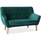 Sofa welurowa 2-osobowa Nordic Velvet zielona Signal | Sklep Signal