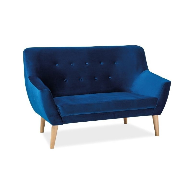 Sofa welurowa 2-osobowa Nordic Velvet zielona Signal | Sklep Signal