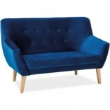 Sofa welurowa 2-osobowa Nordic Velvet zielona Signal | Sklep Signal