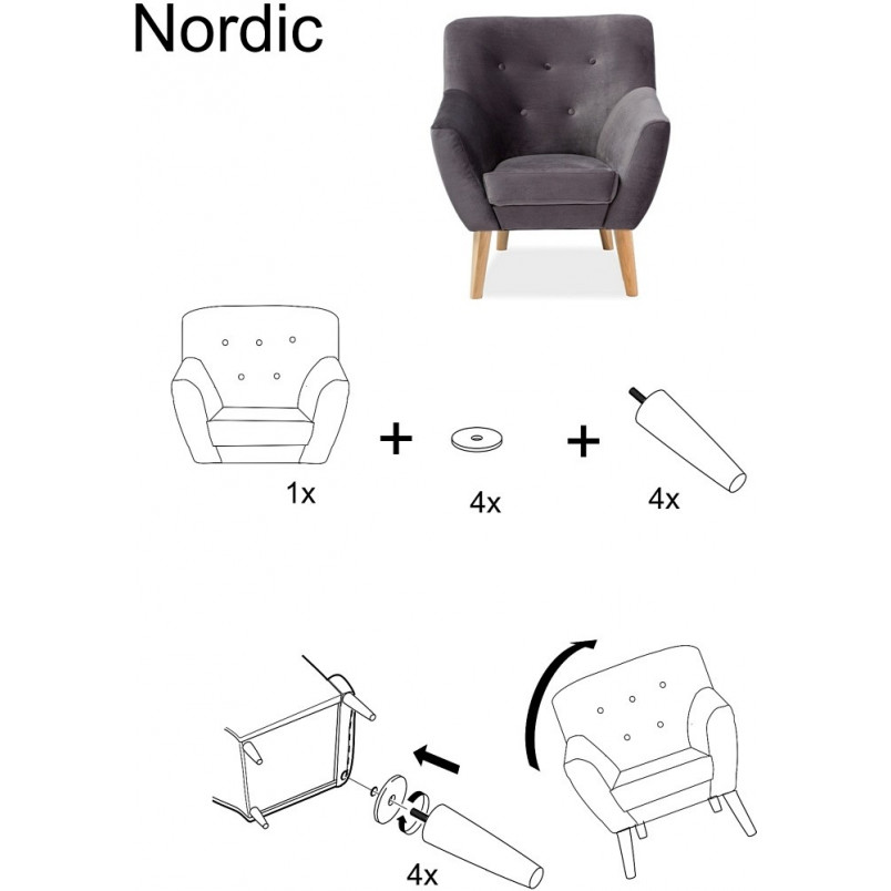 Sofa welurowa 2-osobowa Nordic Velvet zielona Signal | Sklep Signal