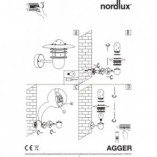 Kinkiet zewnętrzny Nordlux Agger - Srebrna latarnia LED