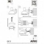 Kinkiet zewnętrzny Arki czarny - Design For The People