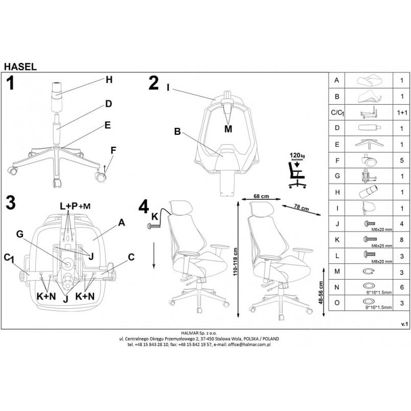 Fotel Gabinetowy Hasel Halmar | Komfort i Ergonomia