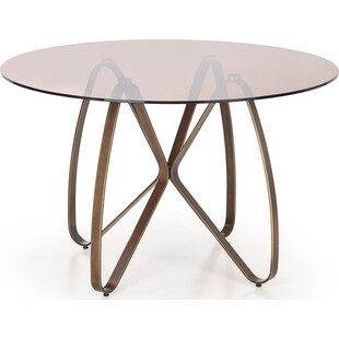 Stół szklany Lungo 120cm złoty Halmar | Salon, Jadalnia