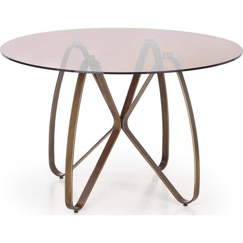 Stół szklany Lungo 120cm złoty Halmar | Salon, Jadalnia