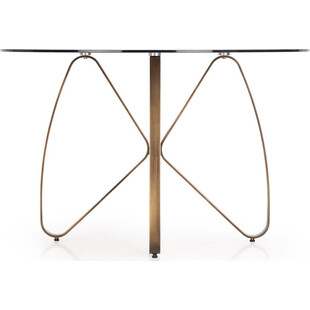 Stół szklany Lungo 120cm złoty Halmar | Salon, Jadalnia