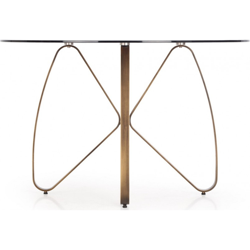 Stół szklany Lungo 120cm złoty Halmar | Salon, Jadalnia